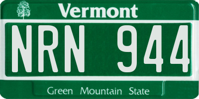 VT license plate NRN944