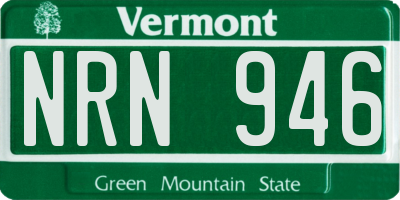 VT license plate NRN946