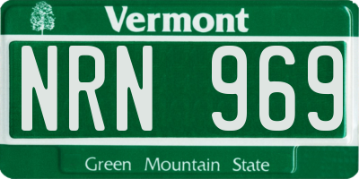 VT license plate NRN969