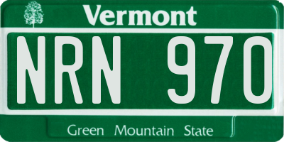 VT license plate NRN970