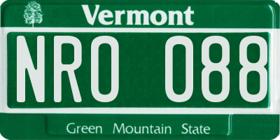 VT license plate NRO088