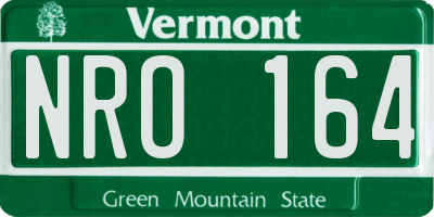 VT license plate NRO164