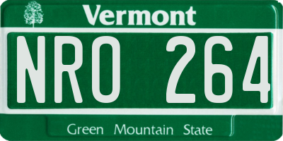 VT license plate NRO264