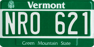 VT license plate NRO621