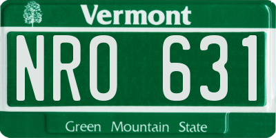 VT license plate NRO631