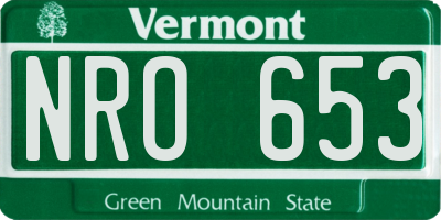 VT license plate NRO653
