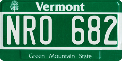 VT license plate NRO682