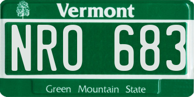 VT license plate NRO683
