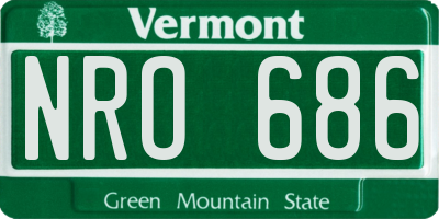 VT license plate NRO686