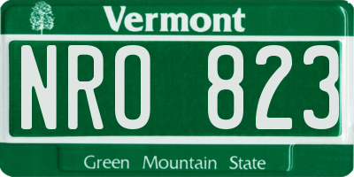 VT license plate NRO823