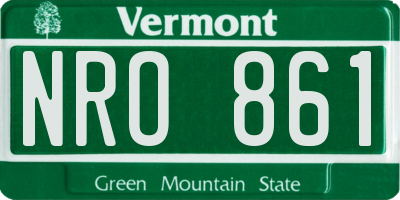 VT license plate NRO861