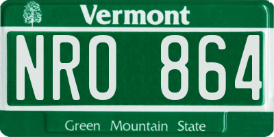 VT license plate NRO864
