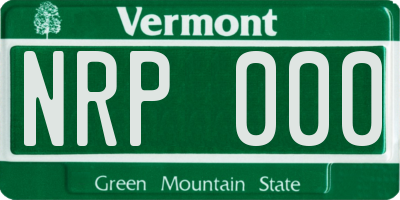 VT license plate NRP000
