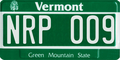 VT license plate NRP009