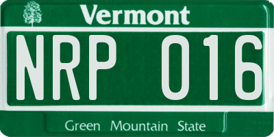 VT license plate NRP016
