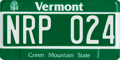 VT license plate NRP024