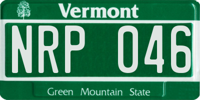 VT license plate NRP046