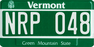 VT license plate NRP048