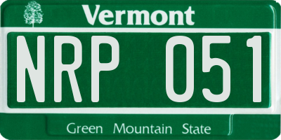 VT license plate NRP051