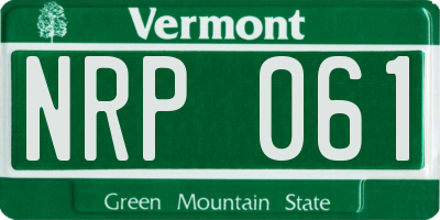 VT license plate NRP061