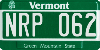VT license plate NRP062