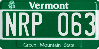 VT license plate NRP063