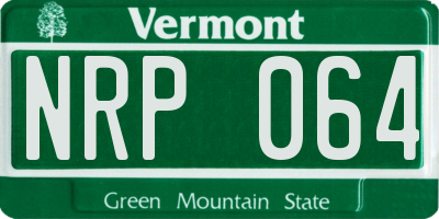 VT license plate NRP064