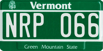 VT license plate NRP066