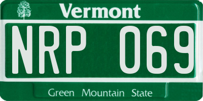 VT license plate NRP069