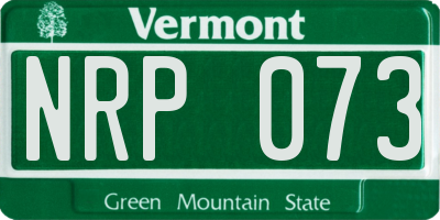 VT license plate NRP073