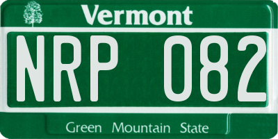 VT license plate NRP082