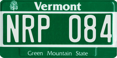 VT license plate NRP084