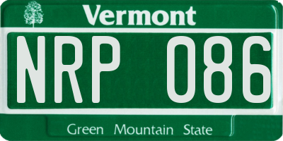 VT license plate NRP086