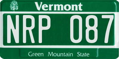 VT license plate NRP087