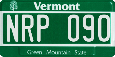 VT license plate NRP090