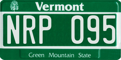 VT license plate NRP095