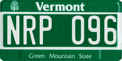 VT license plate NRP096