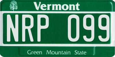 VT license plate NRP099