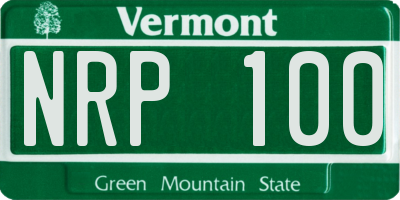 VT license plate NRP100