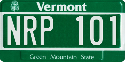 VT license plate NRP101