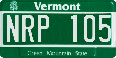 VT license plate NRP105