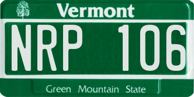 VT license plate NRP106