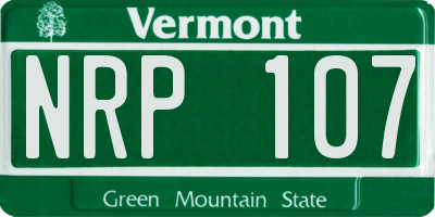 VT license plate NRP107