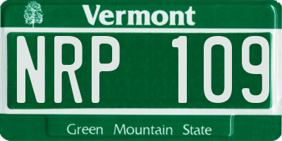 VT license plate NRP109