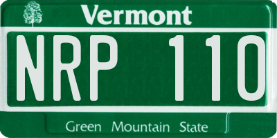 VT license plate NRP110