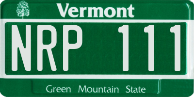 VT license plate NRP111