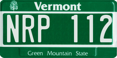 VT license plate NRP112