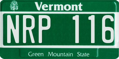 VT license plate NRP116