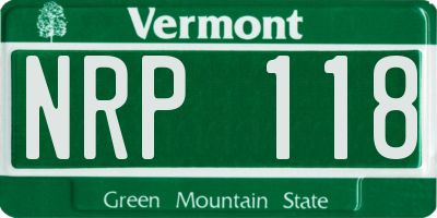 VT license plate NRP118