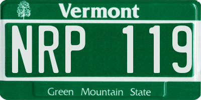 VT license plate NRP119
